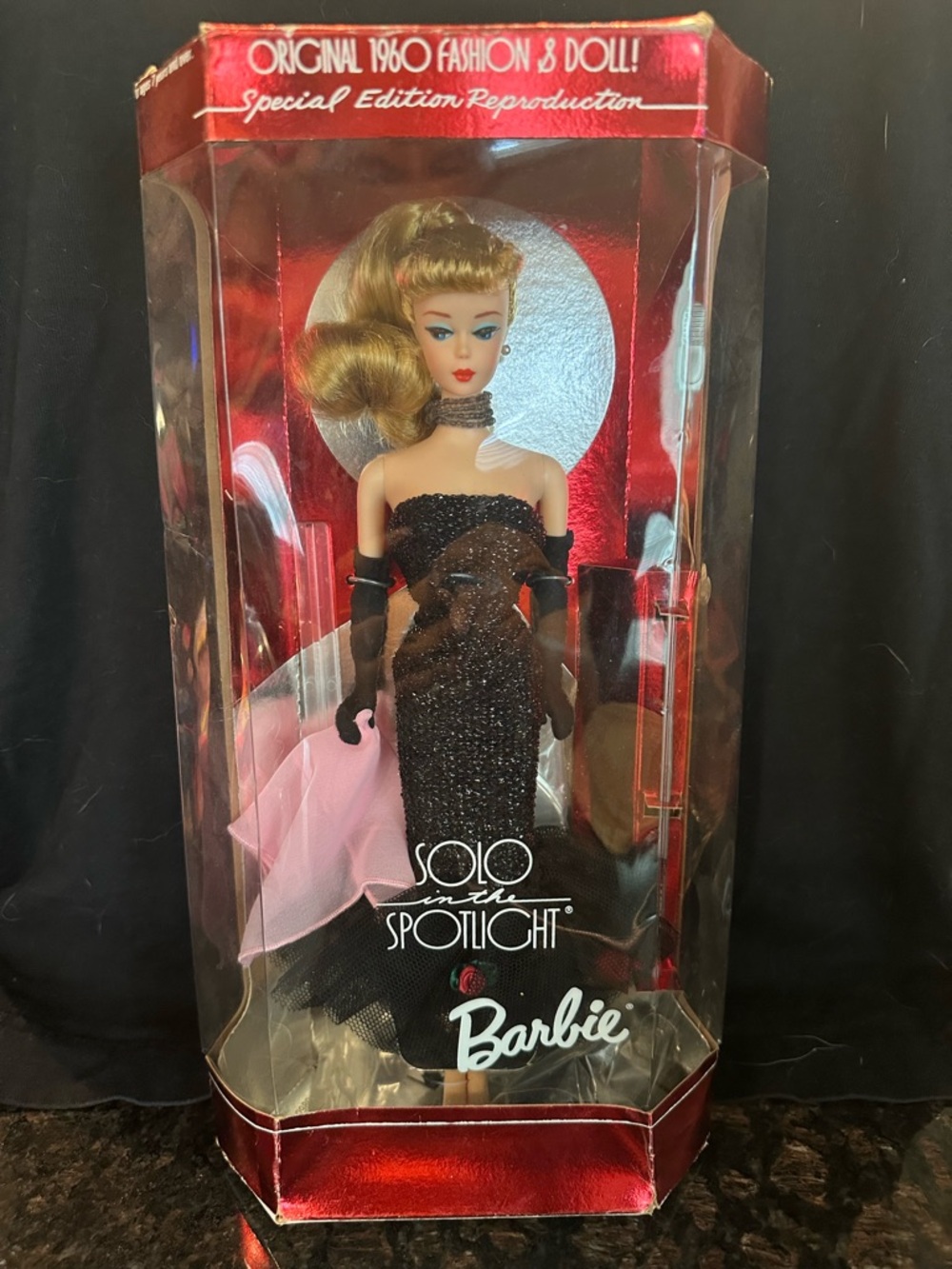 Solo in the Spotlight Blonde Barbie Doll Reproduction 1994 Mattel 13534